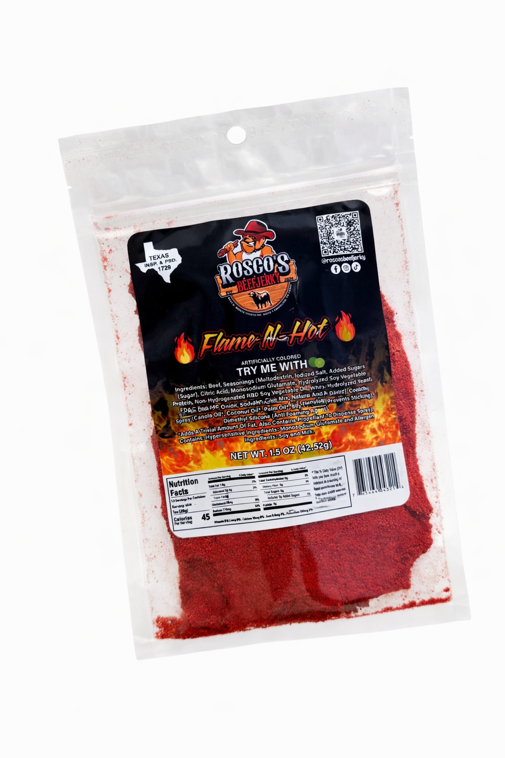 Flame-N-Hot Beef Jerky