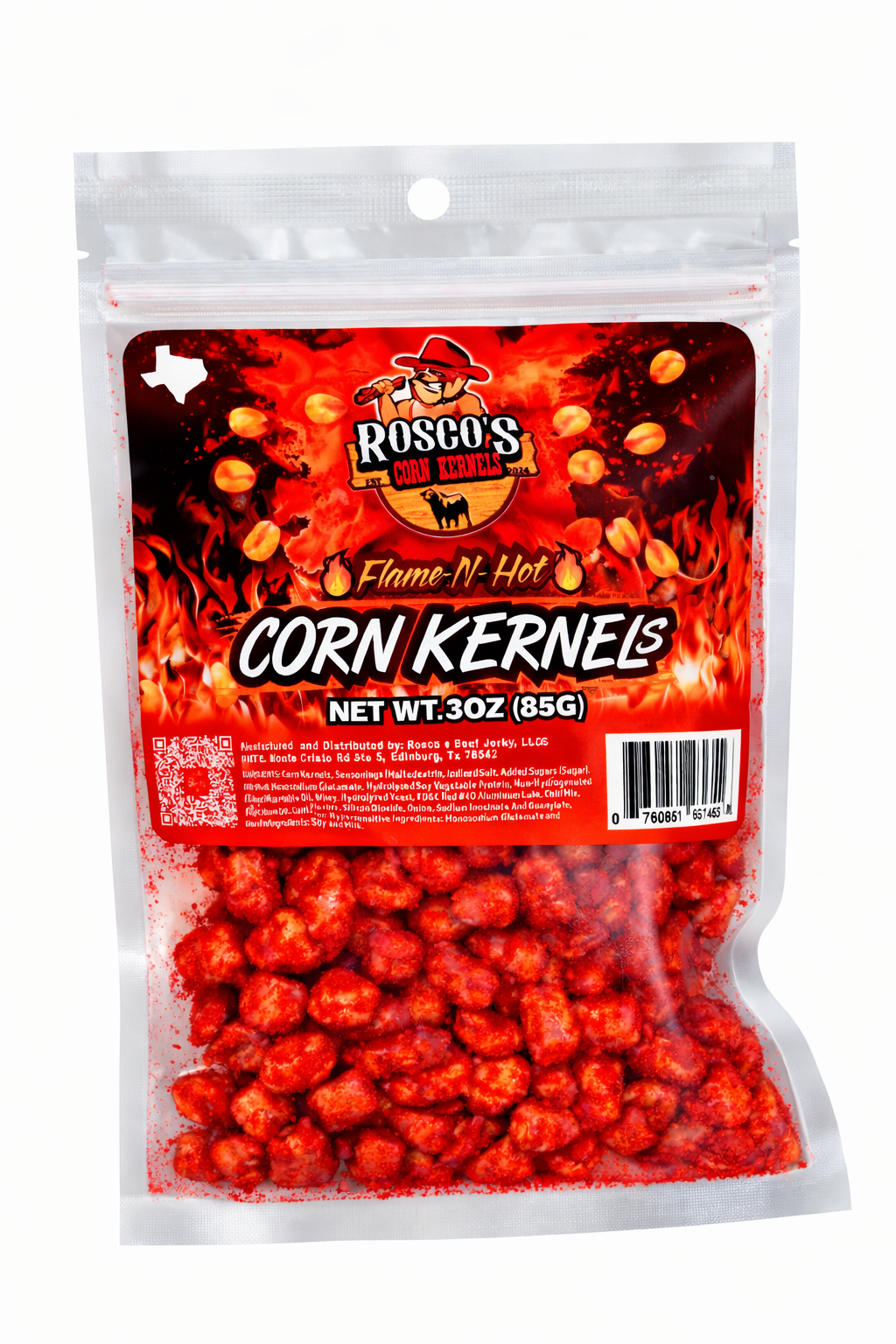 Flame-N-Hot Corn Kernels